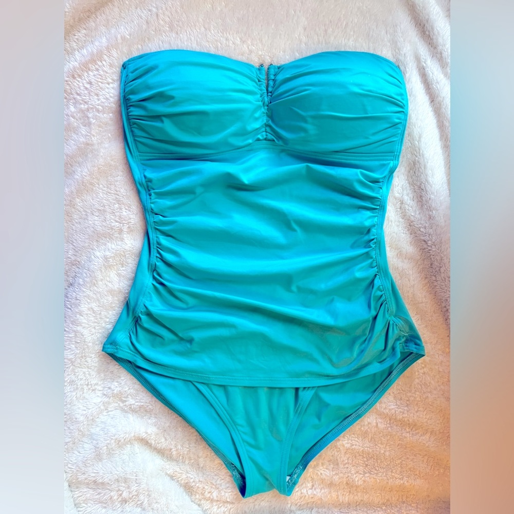 Tommy Bahama Women’s One Piece Suit, Turquoise, Size 10